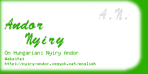 andor nyiry business card